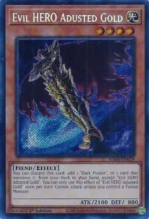 Evil HERO Adusted Gold (Secret Rare) — Quarter Century Stampede