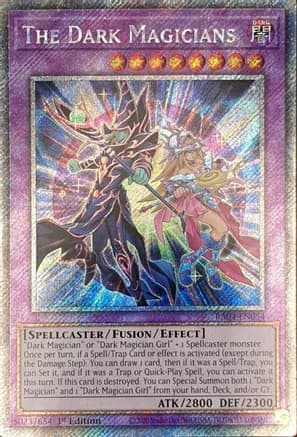 The Dark Magicians (Platinum Secret Rare) — Quarter Century Stampede