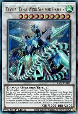 Crystal Clear Wing Synchro Dragon (PUR) — Quarter Century Stampede