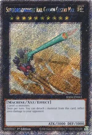 Superdreadnought Rail Cannon Gustav Max (Platinum Secret Rare) — Quarter Century Stampede