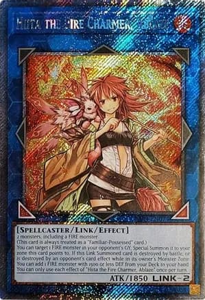 Hiita the Fire Charmer, Ablaze (Platinum Secret Rare) — Quarter Century Stampede