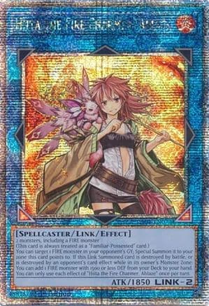 Hiita the Fire Charmer, Ablaze (Quarter Century Secret Rare) — Quarter Century Stampede