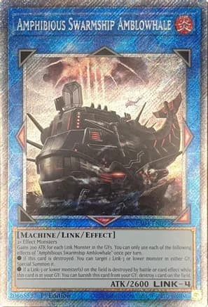 Amphibious Swarmship Amblowhale (Platinum Secret Rare) — Quarter Century Stampede
