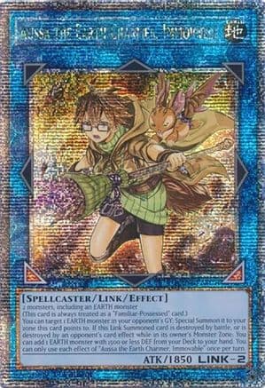 Aussa the Earth Charmer, Immovable (Quarter Century Secret Rare) — Quarter Century Stampede