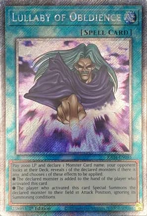 Lullaby of Obedience (Platinum Secret Rare) — Quarter Century Stampede