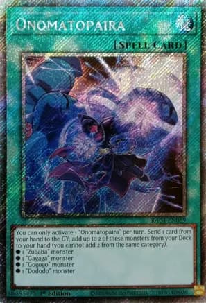 Onomatopaira (Platinum Secret Rare) — Quarter Century Stampede