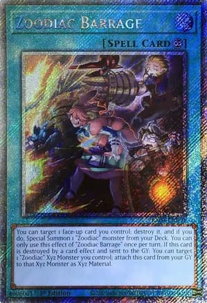 Zoodiac Barrage (Platinum Secret Rare) — Quarter Century Stampede