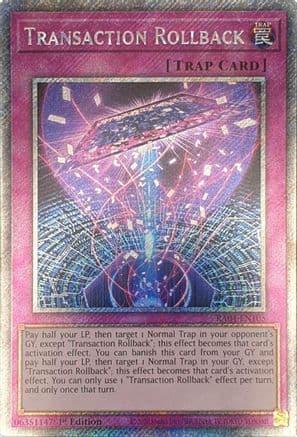 Transaction Rollback (Platinum Secret Rare) — Quarter Century Stampede