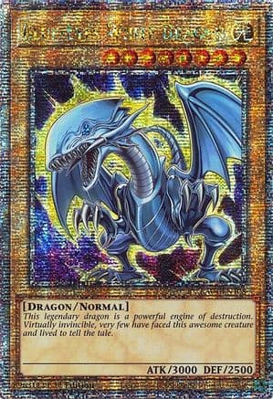 Blue-Eyes White Dragon (7th Art) (Quarter Century Secret Rare) — Quarter Century Stampede