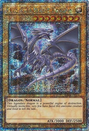 Blue-Eyes White Dragon (8th Art) (Quarter Century Secret Rare) — Quarter Century Stampede