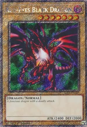 Red-Eyes Black Dragon (4th Art) (Platinum Secret Rare) — Quarter Century Stampede