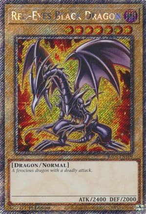 Red-Eyes Black Dragon (7th Art) (Platinum Secret Rare) — Quarter Century Stampede