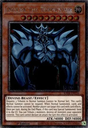 Obelisk the Tormentor (Platinum Secret Rare) — Quarter Century Stampede