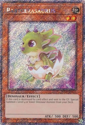 Babycerasaurus (Platinum Secret Rare) — Quarter Century Stampede