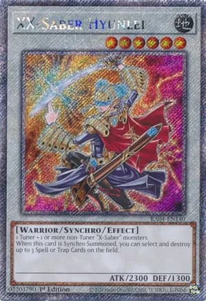 XX-Saber Hyunlei (Platinum Secret Rare) — Quarter Century Stampede