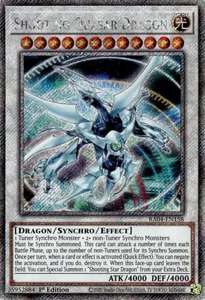 Shooting Quasar Dragon (Platinum Secret Rare) — Quarter Century Stampede