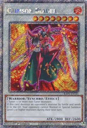 Crimson Blader (Platinum Secret Rare) — Quarter Century Stampede