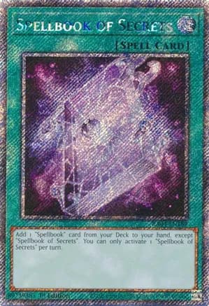 Spellbook of Secrets (Platinum Secret Rare) — Quarter Century Stampede