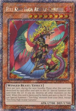Fire King High Avatar Garunix (Platinum Secret Rare) — Quarter Century Stampede