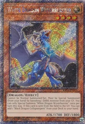 White Dragon Wyverburster (Platinum Secret Rare) — Quarter Century Stampede