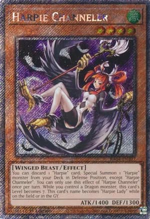Harpie Channeler (Platinum Secret Rare) — Quarter Century Stampede