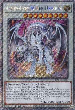 Azure-Eyes Silver Dragon (Platinum Secret Rare) — Quarter Century Stampede