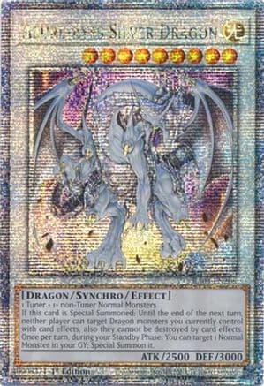 Azure-Eyes Silver Dragon (Quarter Century Secret Rare) — Quarter Century Stampede