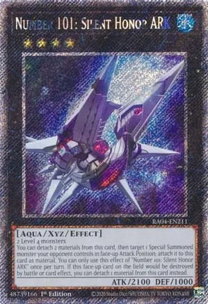 Number 101: Silent Honor ARK (Platinum Secret Rare) — Quarter Century Stampede