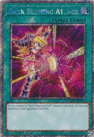 Dark Burning Attack (Platinum Secret Rare) — Quarter Century Stampede
