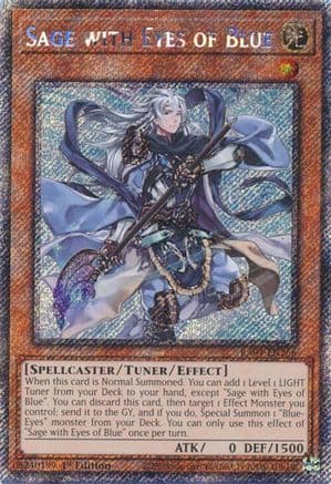 Sage with Eyes of Blue (Platinum Secret Rare) — Quarter Century Stampede