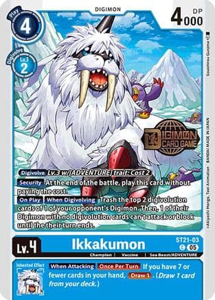 Ikkakumon — Starter Deck 21: Hero of Hope Release Event Cards Digimon Card Game card by Souichirou Goshima