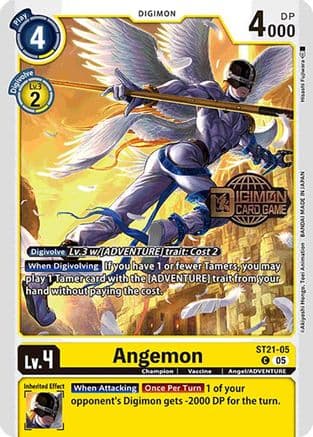 Angemon — Starter Deck 21: Hero of Hope Release Event Cards Digimon Card Game card by Akiyoshi Honga, Toei Animation