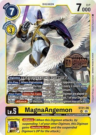 MagnaAngemon — Starter Deck 21: Hero of Hope Release Event Cards Digimon Card Game card by Akiyoshi Honga, Toei Animation
