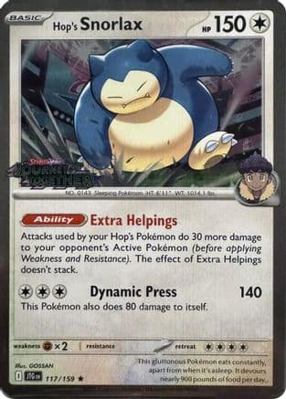 Hop's Snorlax - 117/159 (Cosmos Holo) — Miscellaneous Cards & Products Pokémon TCG card by 5ban Graphics