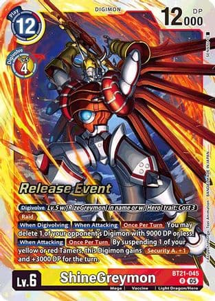 ShineGreymon — World Convergence Release Event Cards Digimon Card Game card by Senra