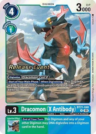 Dracomon (X Antibody) — World Convergence Release Event Cards Digimon Card Game card by Tonruyu
