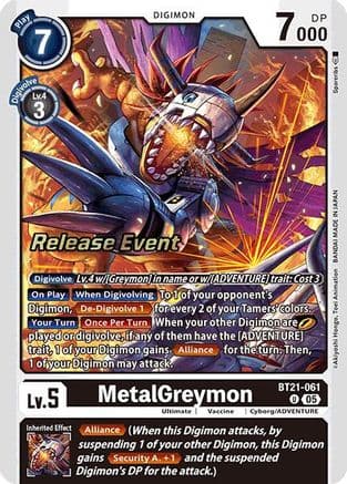 MetalGreymon — World Convergence Release Event Cards