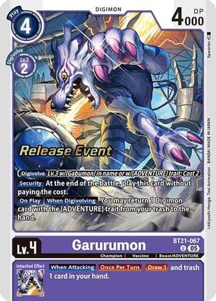 Garurumon — World Convergence Release Event Cards