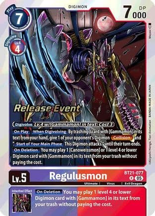 Regulusmon — World Convergence Release Event Cards Digimon Card Game card by Moyasi