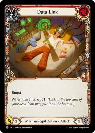 Data Link (Red) — Armory Deck: Maxx Nitro Flesh and Blood card by Samuel Perin