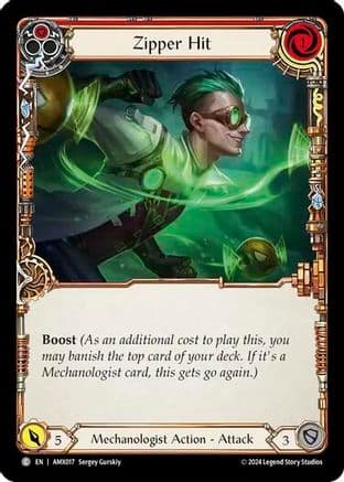 Zipper Hit (Red) — Armory Deck: Maxx Nitro Flesh and Blood card by Sergey Gurskiy