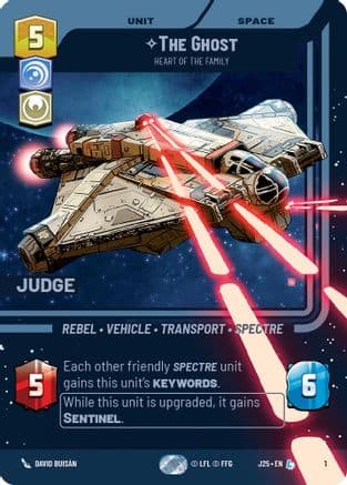 The Ghost - Heart of the Family — Judge Promos Star Wars: Unlimited card by David Buisan