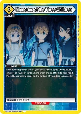 Memories of the Three Children — UE07BT: Sword Art Online