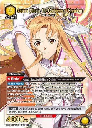 Asuna (Stacia, the Goddess of Creation) (022) (SR*) — UE07BT: Sword Art Online