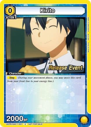 Kirito (001) — UE07BT: Sword Art Online Release Event Cards