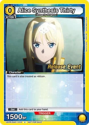 Alice Synthesis Thirty (010) — UE07BT: Sword Art Online Release Event Cards