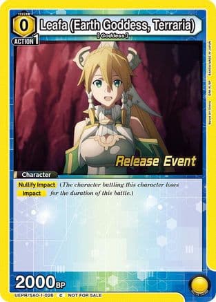 Leafa (Earth Goddess, Terraria) (026) — UE07BT: Sword Art Online Release Event Cards
