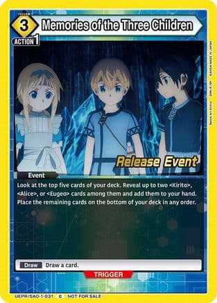 Memories of the Three Children — UE07BT: Sword Art Online Release Event Cards