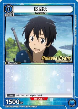 Kirito (039) — UE07BT: Sword Art Online Release Event Cards