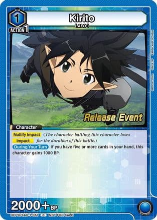Kirito (051) — UE07BT: Sword Art Online Release Event Cards